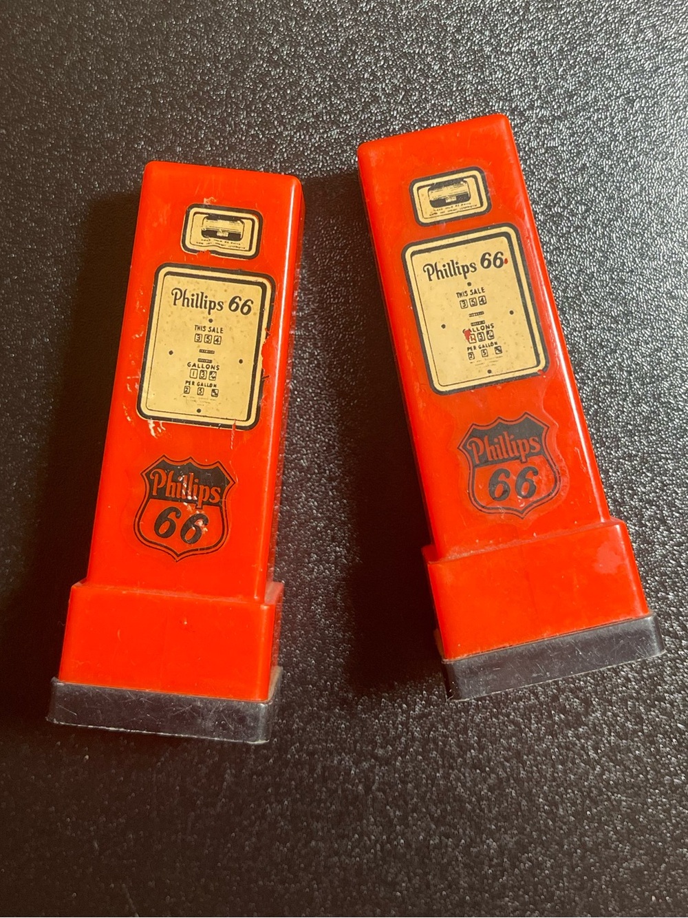 1950’s Phillips 66 gas pump Salt & Pepper shakers